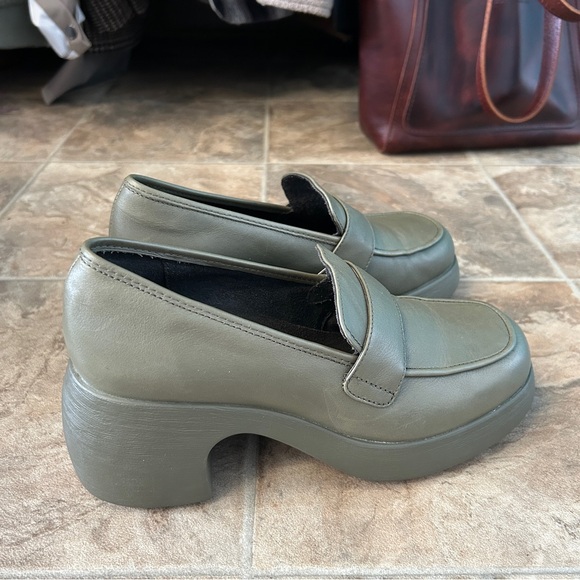 Camper Thelma Pump Green Platform Shoes - Picture 3 of 6